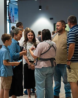 Families talking in the Commons