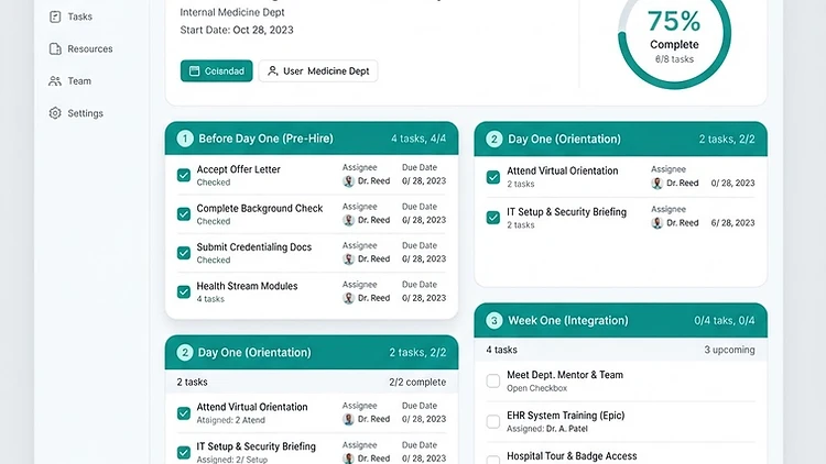 Caresembly onboarding checklist