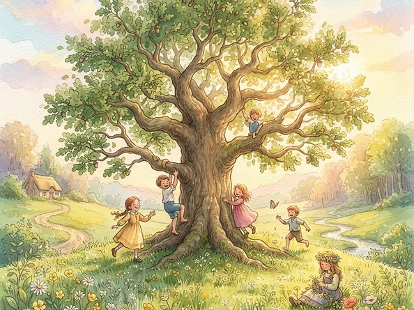 Il Cuore di Quercia: La Guardiana del Prato