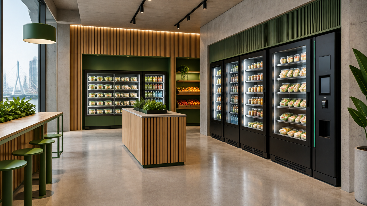Interieur van een moderne vendinglocatie door Smart Catering