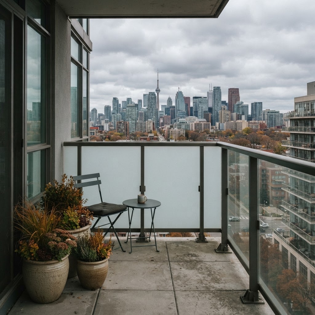 Balcony Glass Privacy Film for Toronto Condos