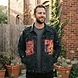 Black Denim Jacket with African Dancers angle 2
