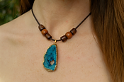 Raw Blue Agate Necklace