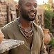 African Krobo Beaded Necklace Set angle 2