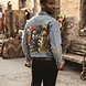 Denim Jacket with Abstract Design angle 2