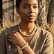 Light Yellow Tiger's Eye Necklace Set angle 2