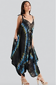 Dark Rainbow Colored Harem Jumpsuit