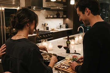 Kochen zu Hause: das Dinner Date daheim