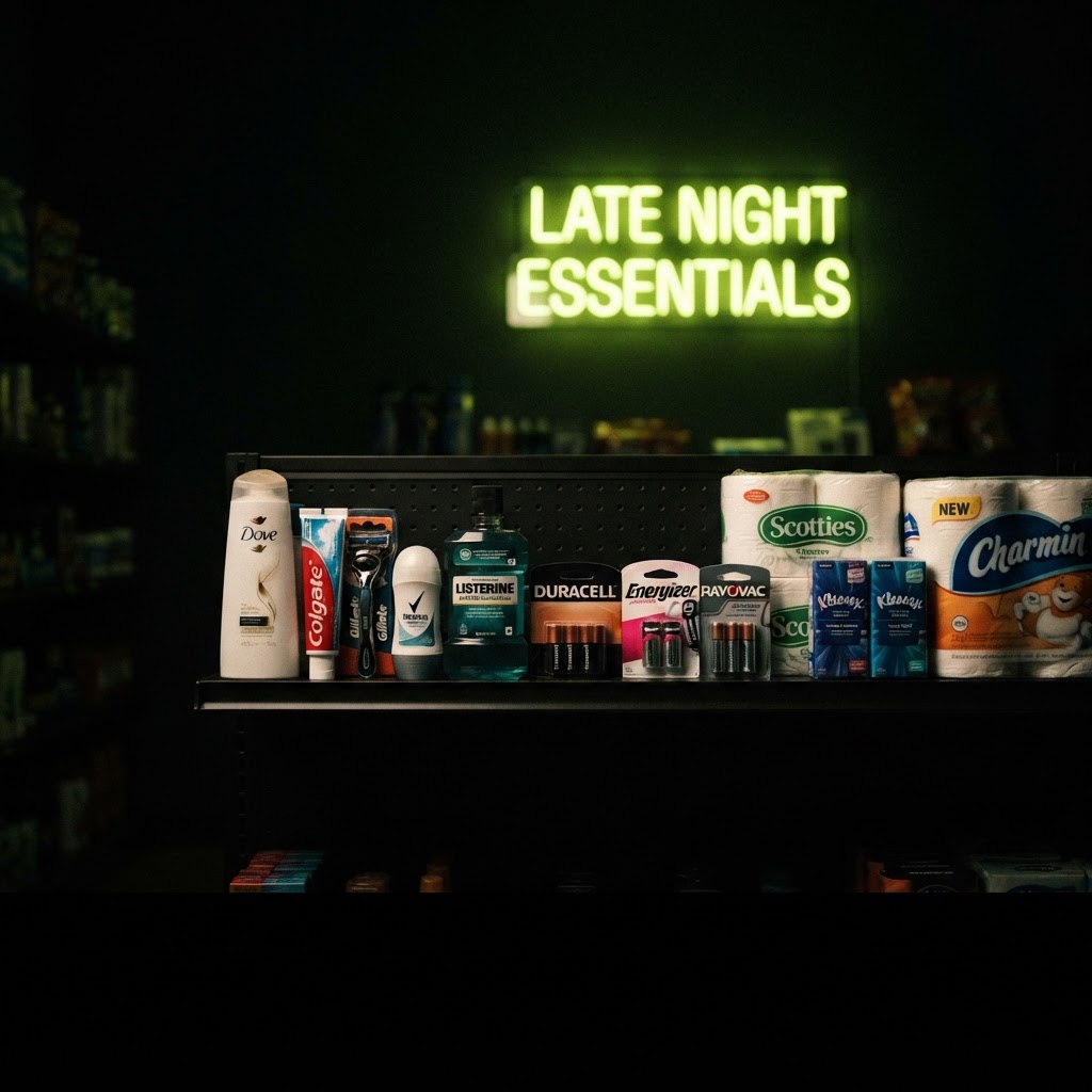 Essentials at On The Go, convenience store in Curaçao