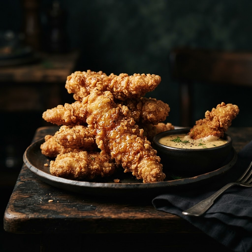 Chicken Tenders from the GO Kitchen at On The Go, late-night food in Curaçao