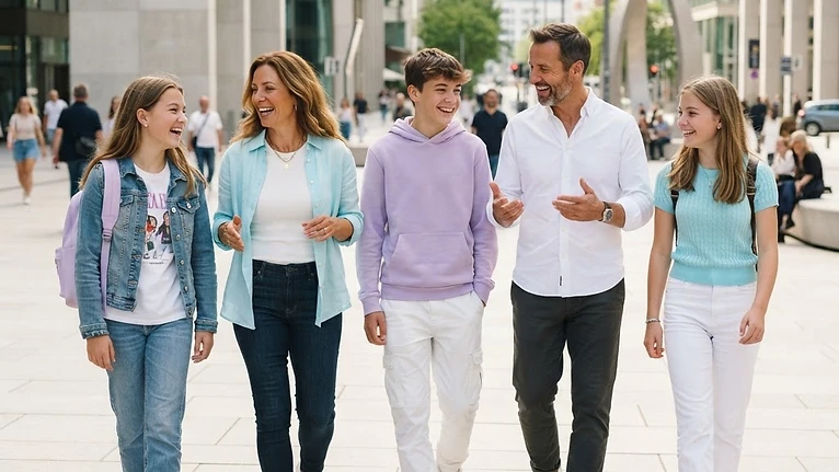 Menschen verschiedener Generationen gemeinsam unterwegs
