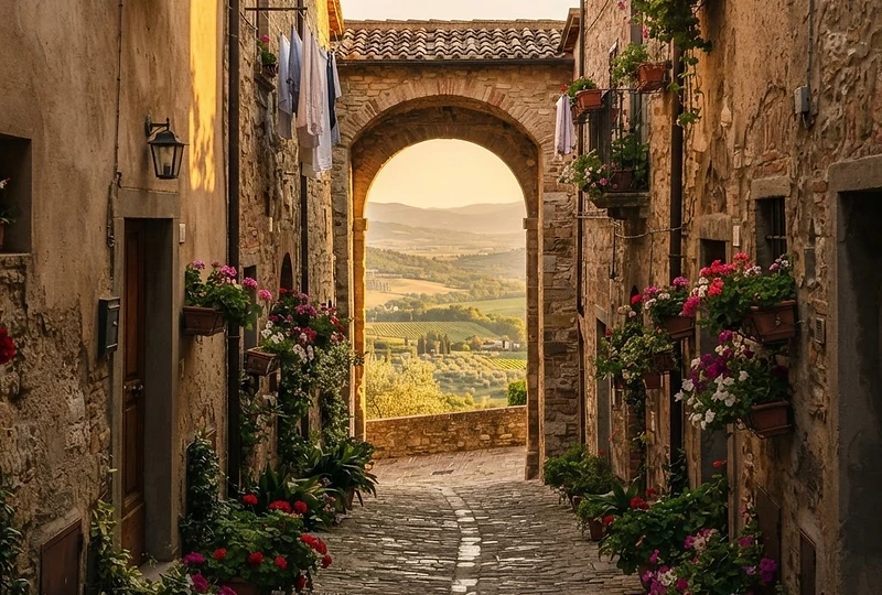 Un borgo al tramonto