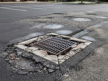 Catch Basin & Asphalt Reinstatement before work began