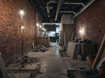 Restaurant Interior Build before work began