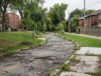 Parkette Laneway Repaving before work began
