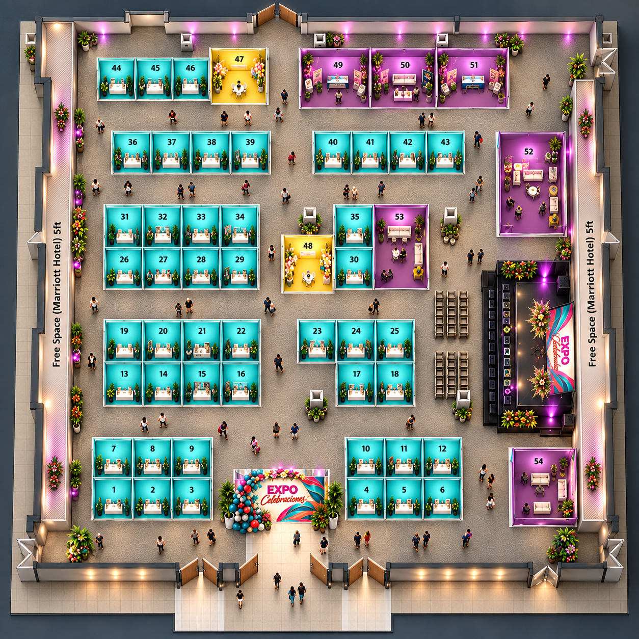 Plano del evento EXPO Celebraciones Houston