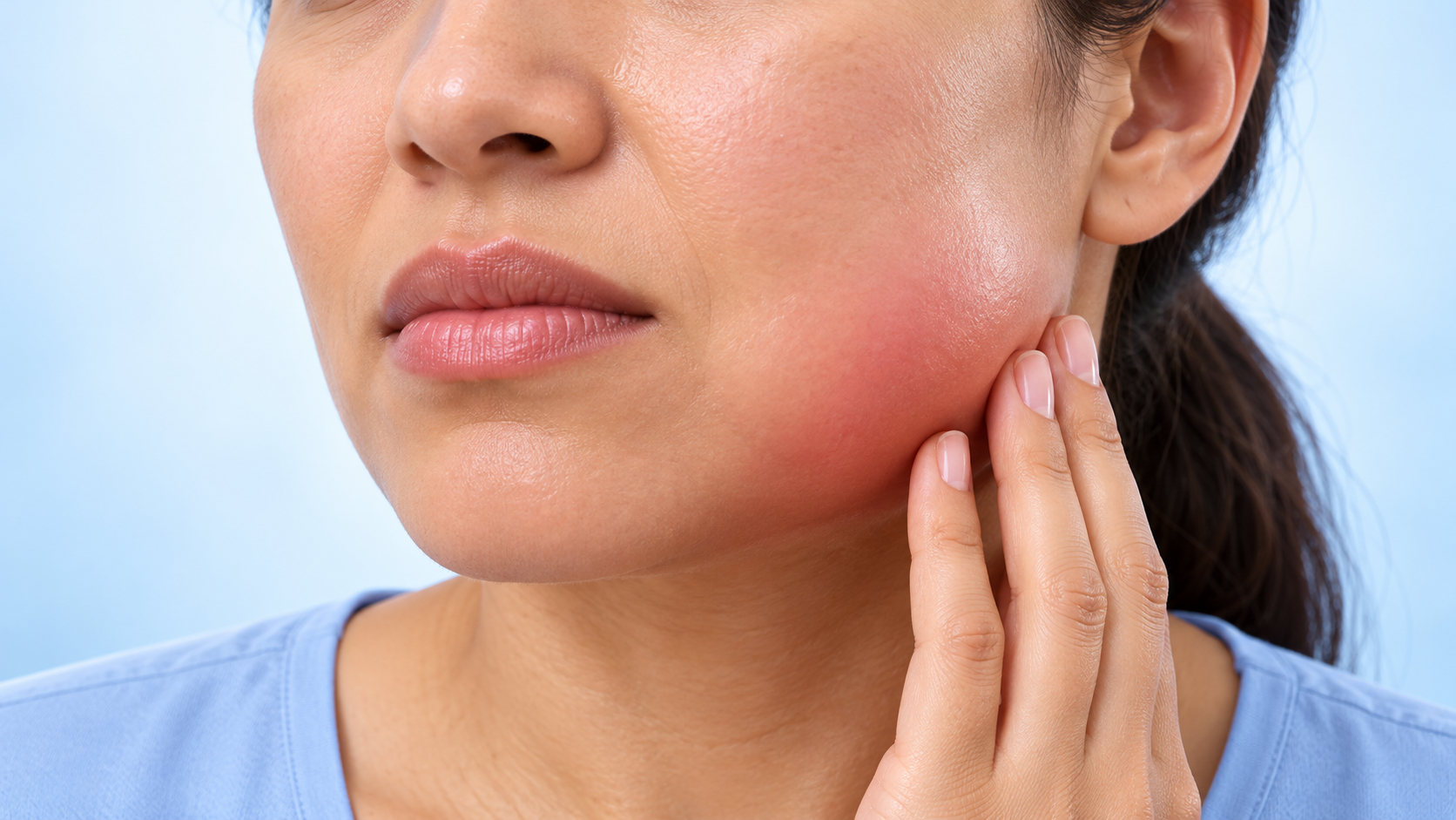 Illustration of localized gum inflammation