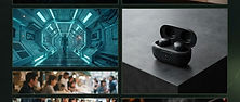 Grid of genre mood frames illustrating AI video prompt templates