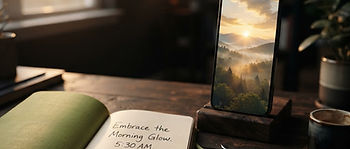 One-line text prompt next to a phone playing a short cinematic AI video