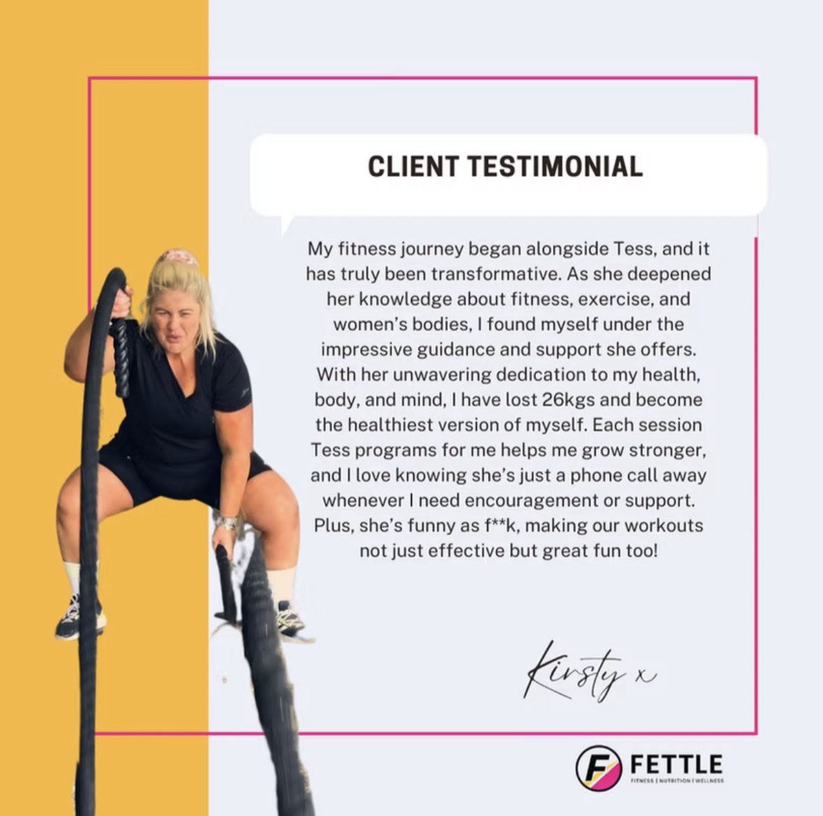 Kirsty's testimonial