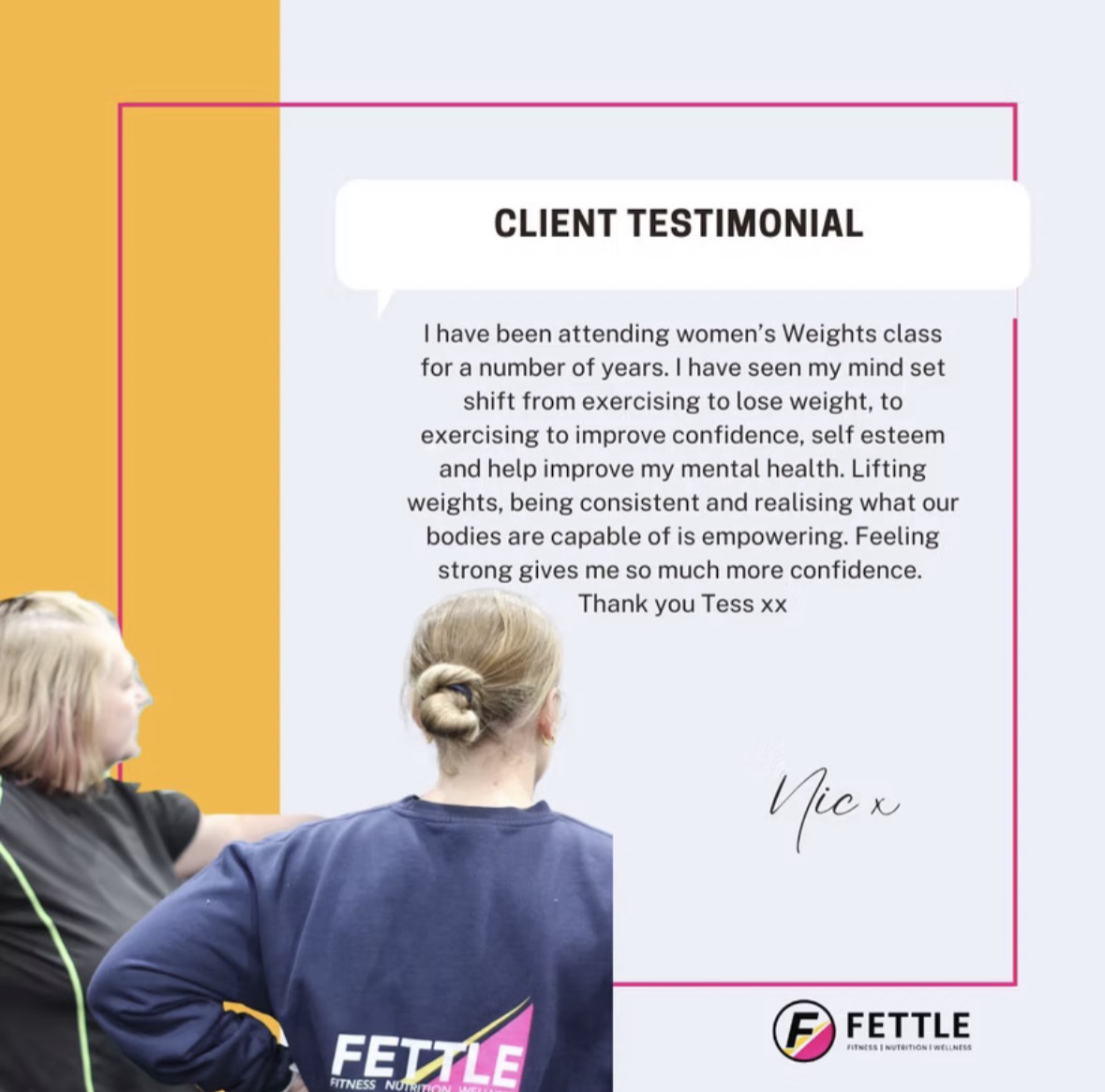 Nic's testimonial
