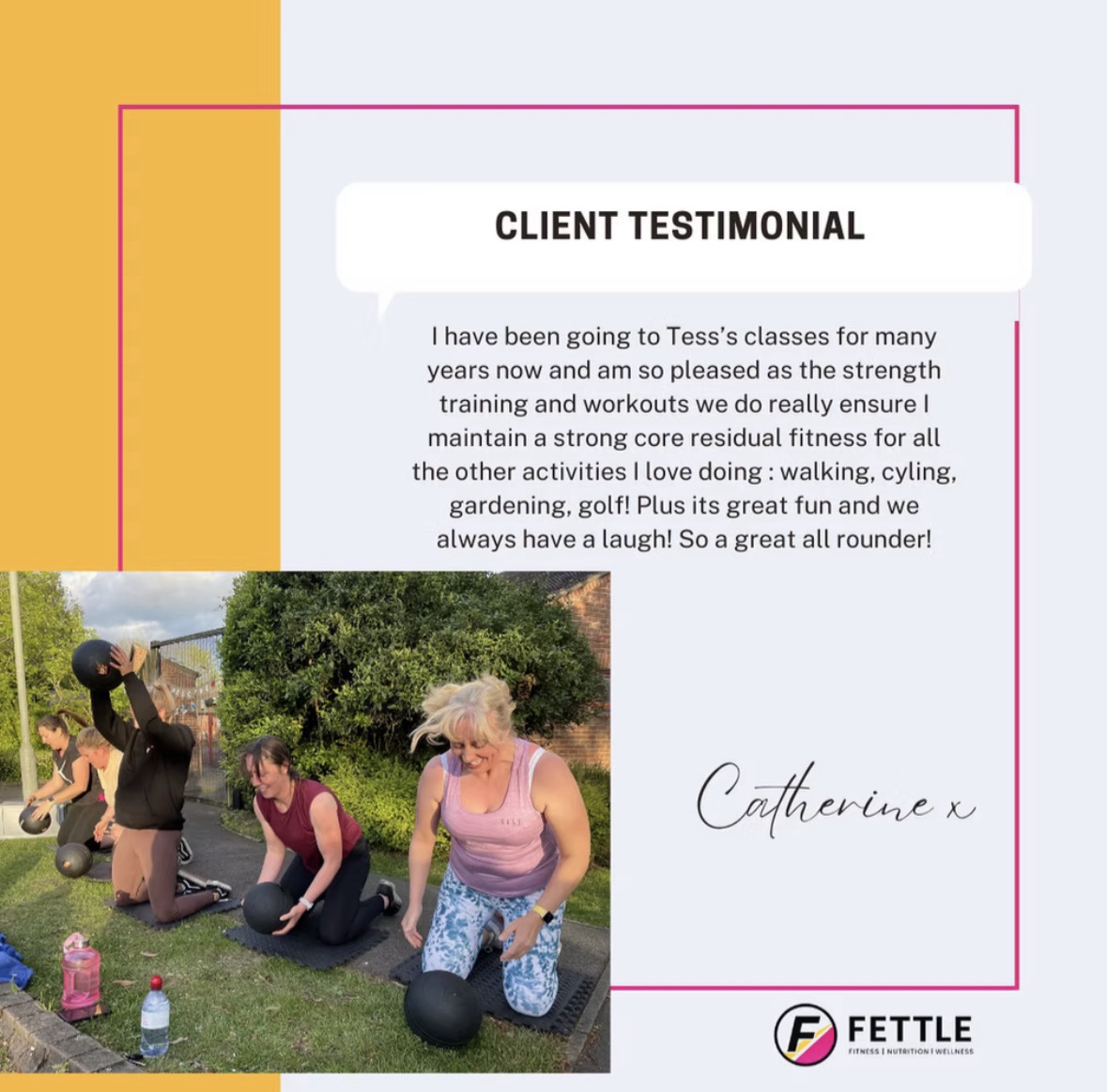 Catherine's testimonial
