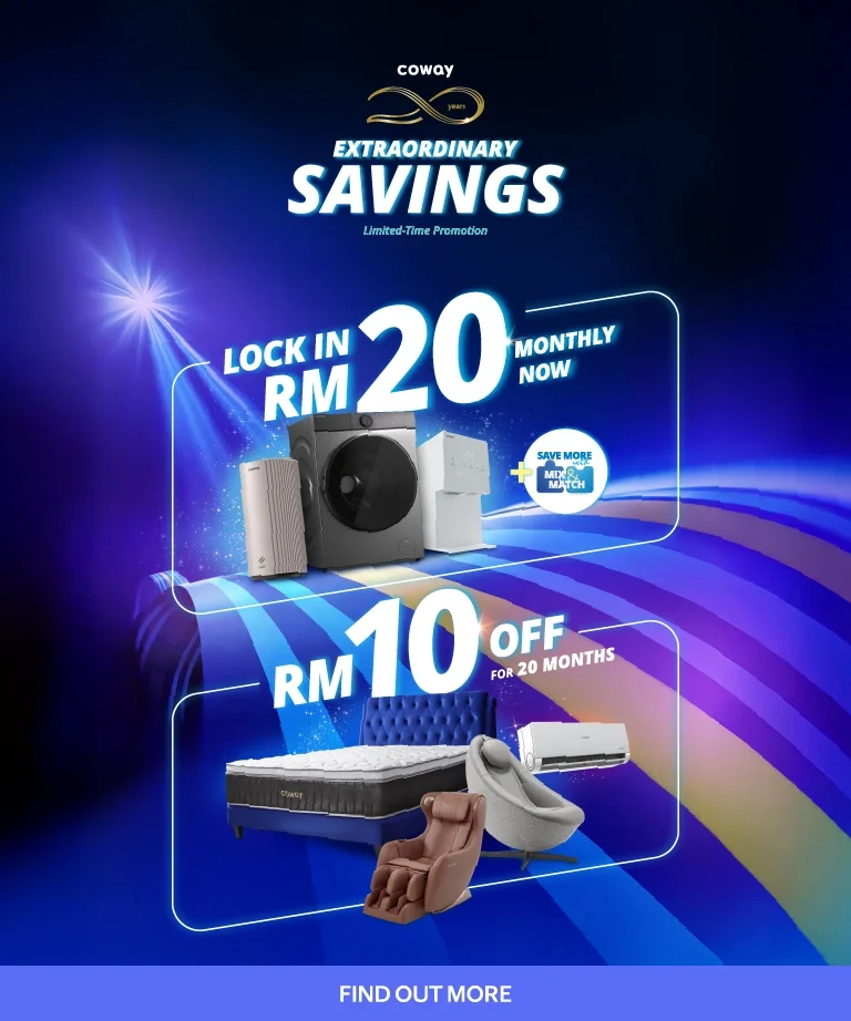 Coway 20th Anniversary Extraordinary Savings Promo