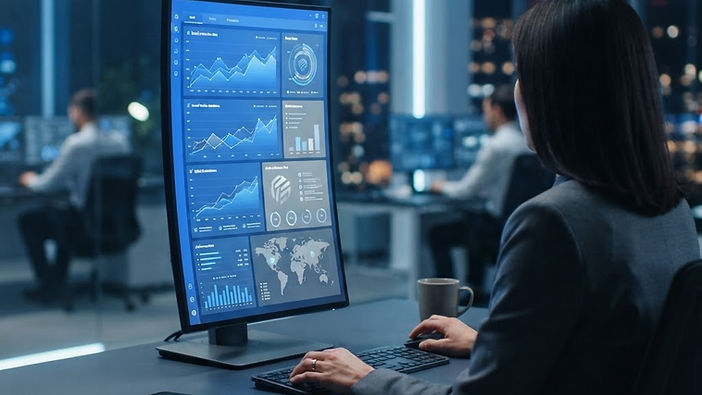 Monitoramento de marca e análise de dados digitais em tela de computador