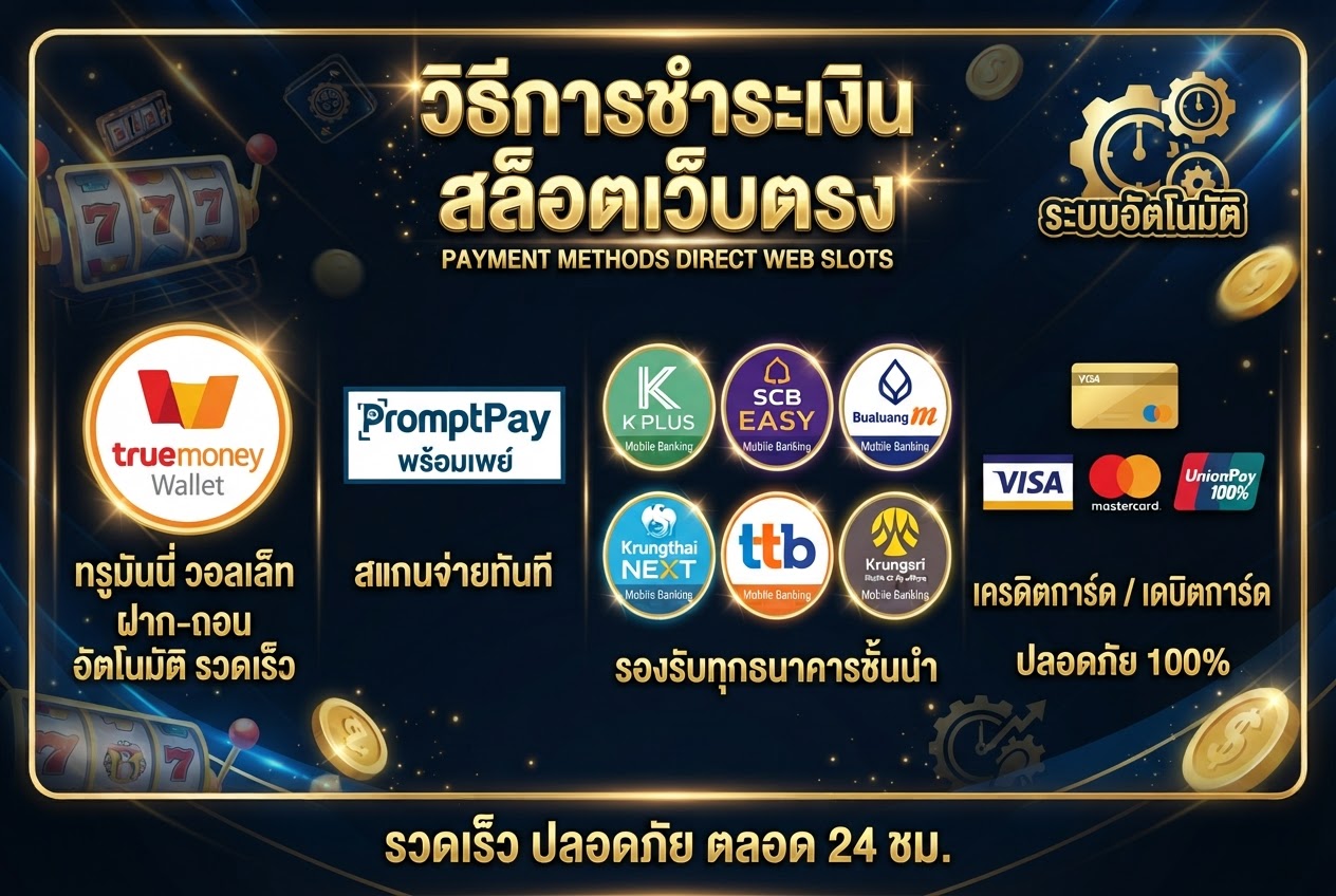 วิธีการชำระเงิน สล็อตเว็บตรง ฝากถอนวอเลท 2026
