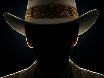 A wide-brimmed hat in a still from The Finding
