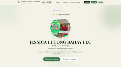 fully running restaurant website template preview
