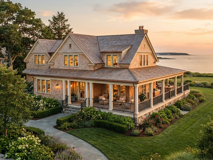 A well-maintained waterfront estate managed through professional aging-in-place and property coordination