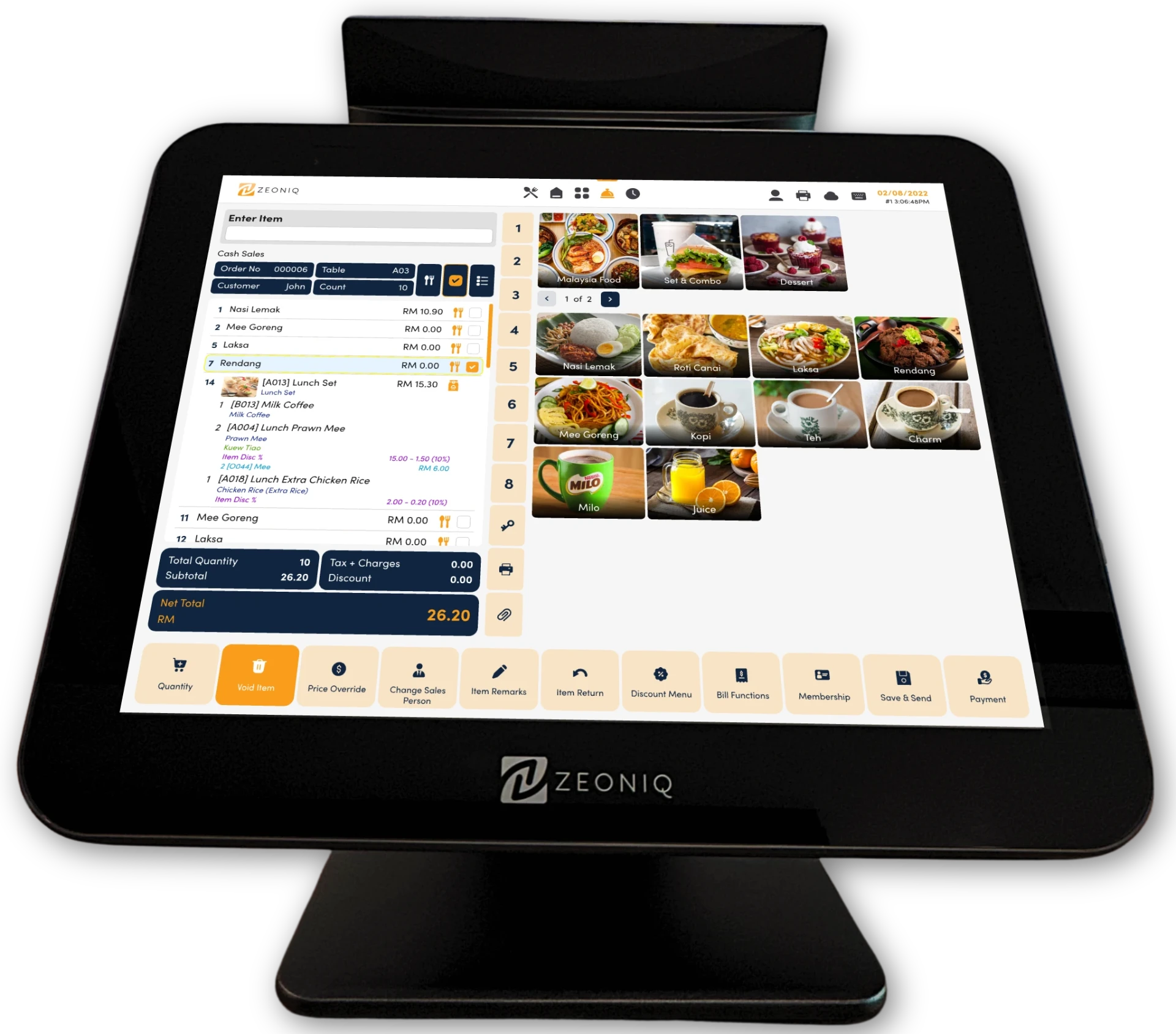 Zeoniq POS terminal with built-in payment