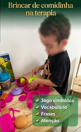 Brincar de comidinha na terapia