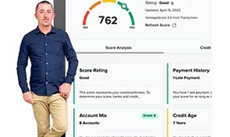 Tyler, owner of Level Up Consulting Group, reviewing a client credit report