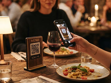 QR code on the table