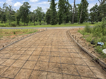 Curved Driveway Rebar Grid