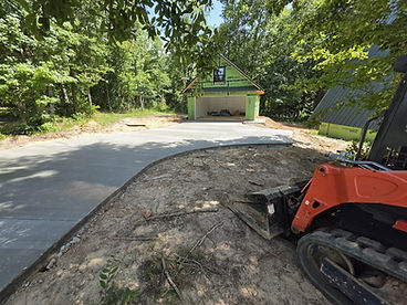 Driveway to the New Garage
