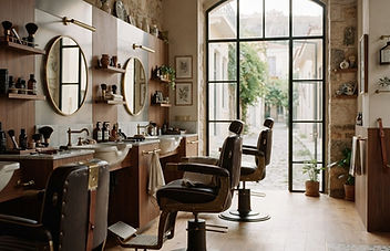 Εικόνα AI: Εσωτερικό σύγχρονου barbershop
