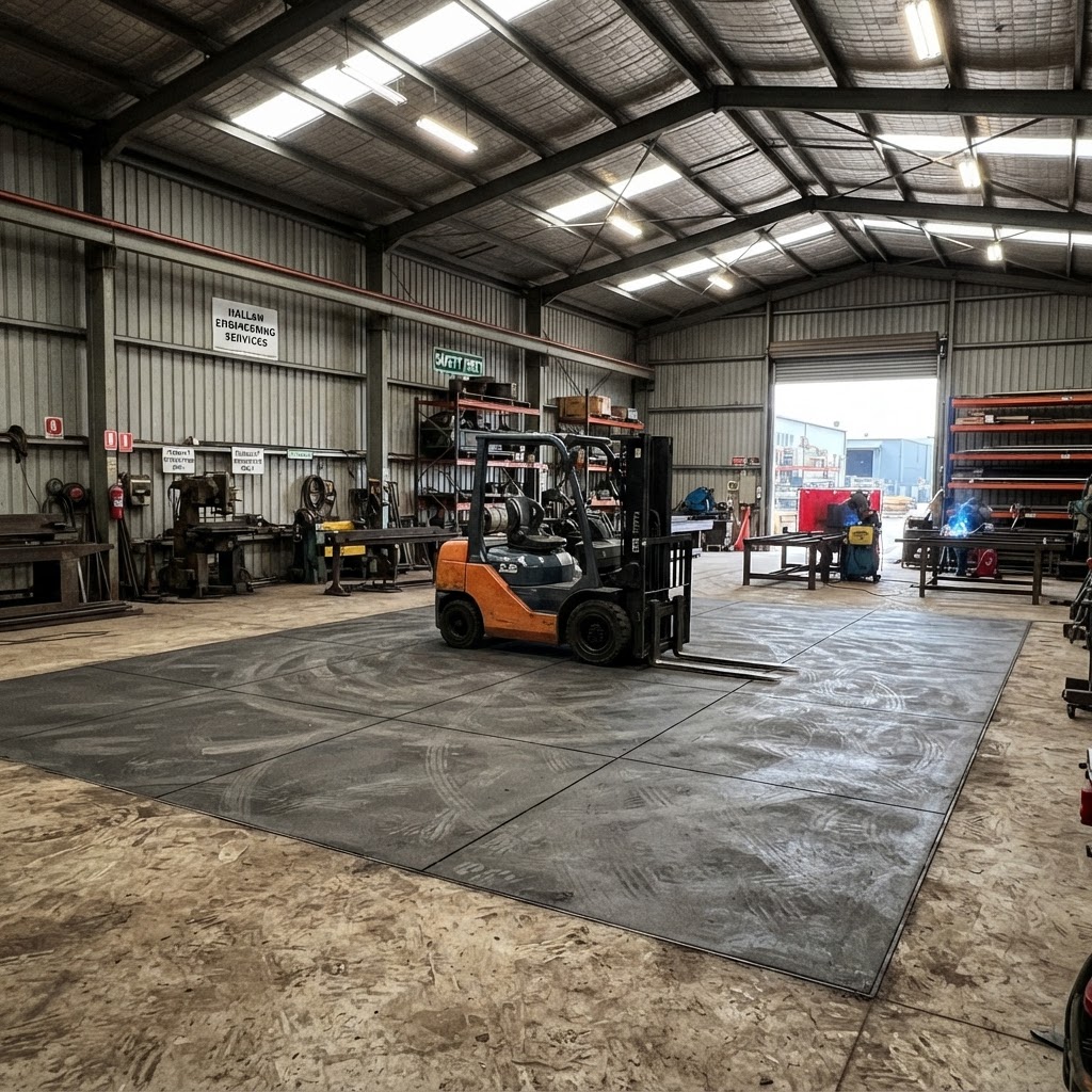 Machinery shed slab on acreage, Bangholme 80m²