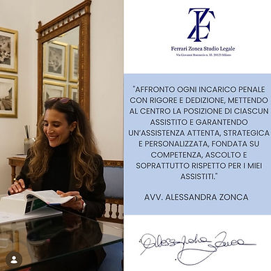 Le parole di Avv. Alessandra Zonca