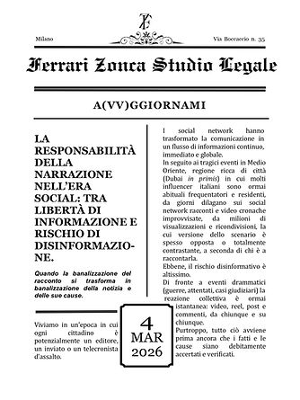 La responsabilità della narrazione nell'era social: tra libertà di informazione e rischio di disinformazione
