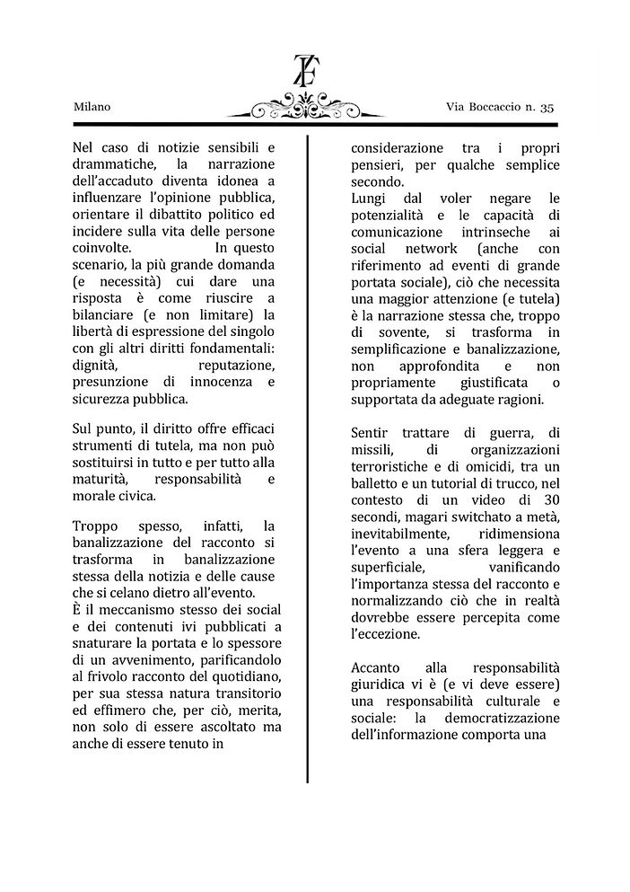 La responsabilità della narrazione nell'era social: tra libertà di informazione e rischio di disinformazione - pagina 4