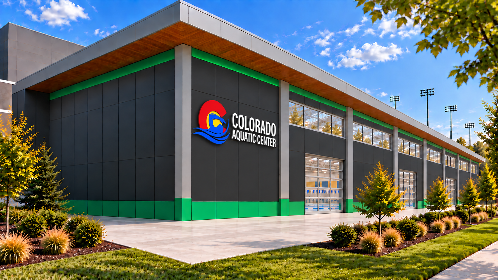 Colorado Aquatic Center exterior conceptual rendering