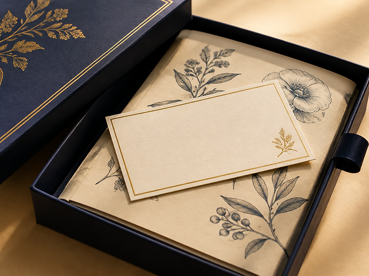 Coffret cadeau avec catalogue et bon personnalisé