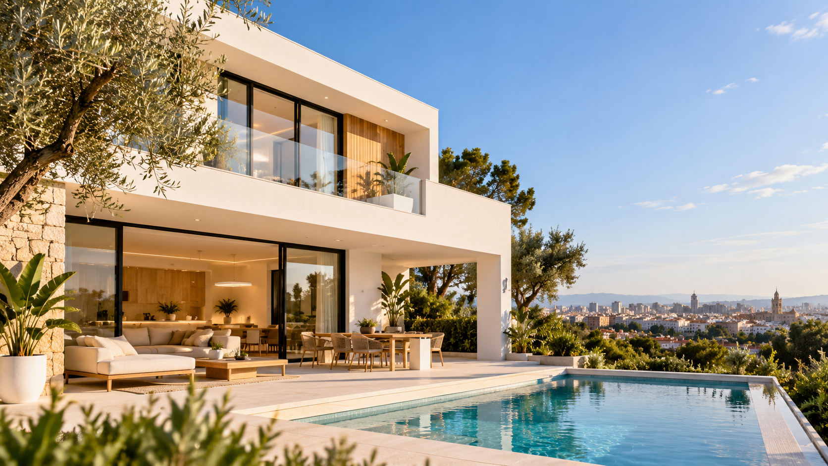 Vivienda moderna con piscina en Valencia