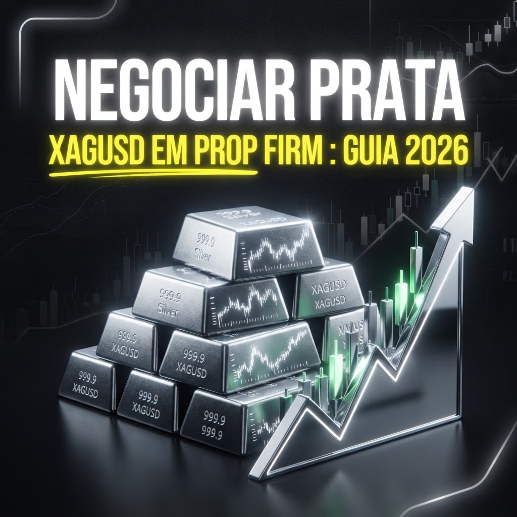 Trading de prata em prop firm: guia completo XAG/USD 2026