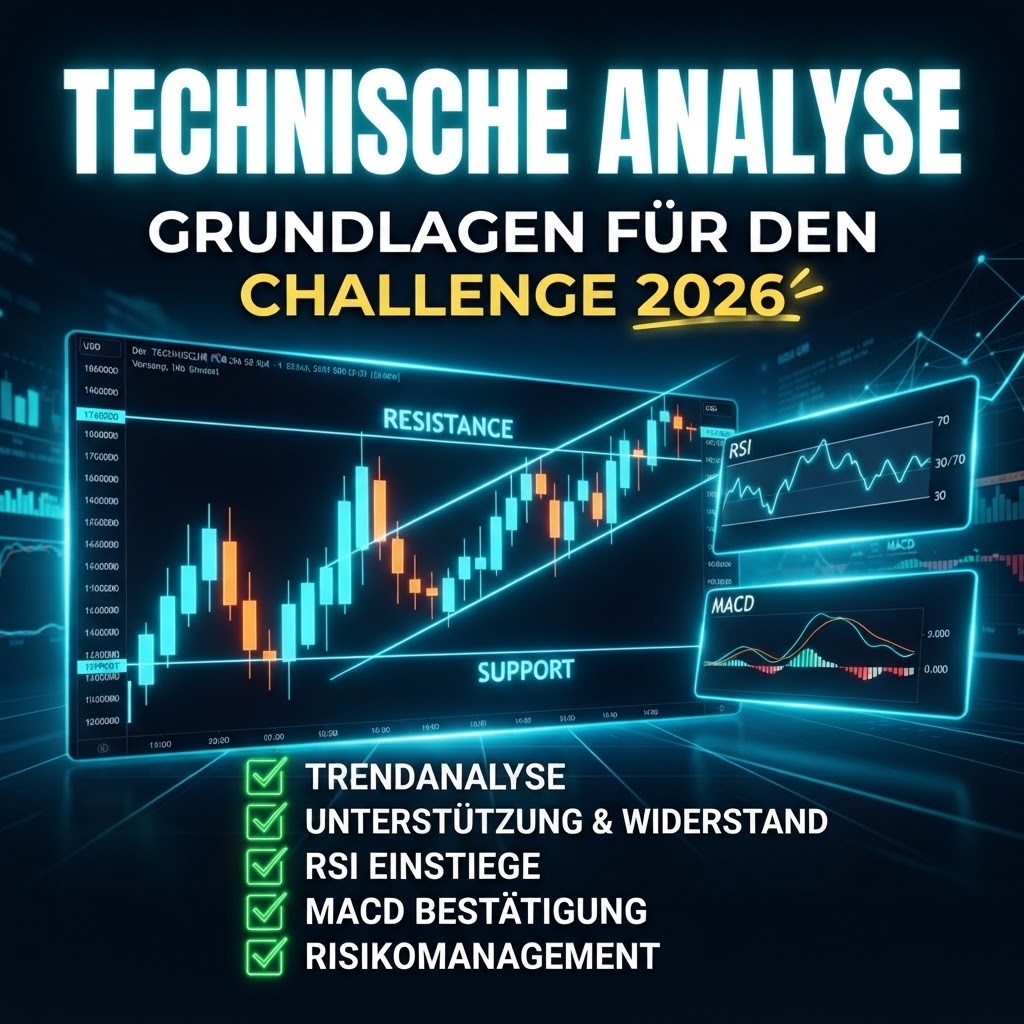 Technische Analyse für Anfänger: Die Grundlagen vor einem Prop Firm Challenge