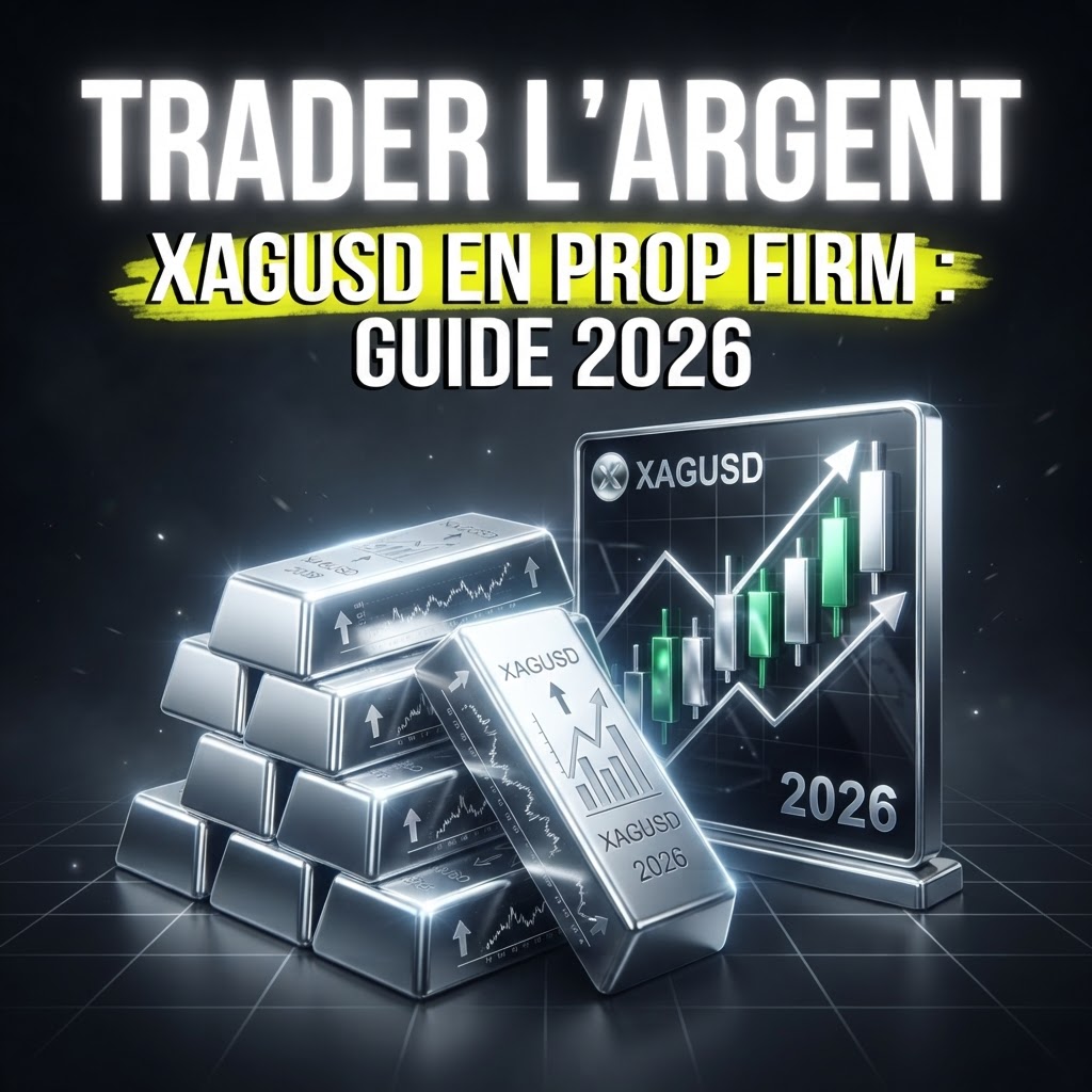 Trader l'argent en prop firm : guide complet XAG/USD en 2026
