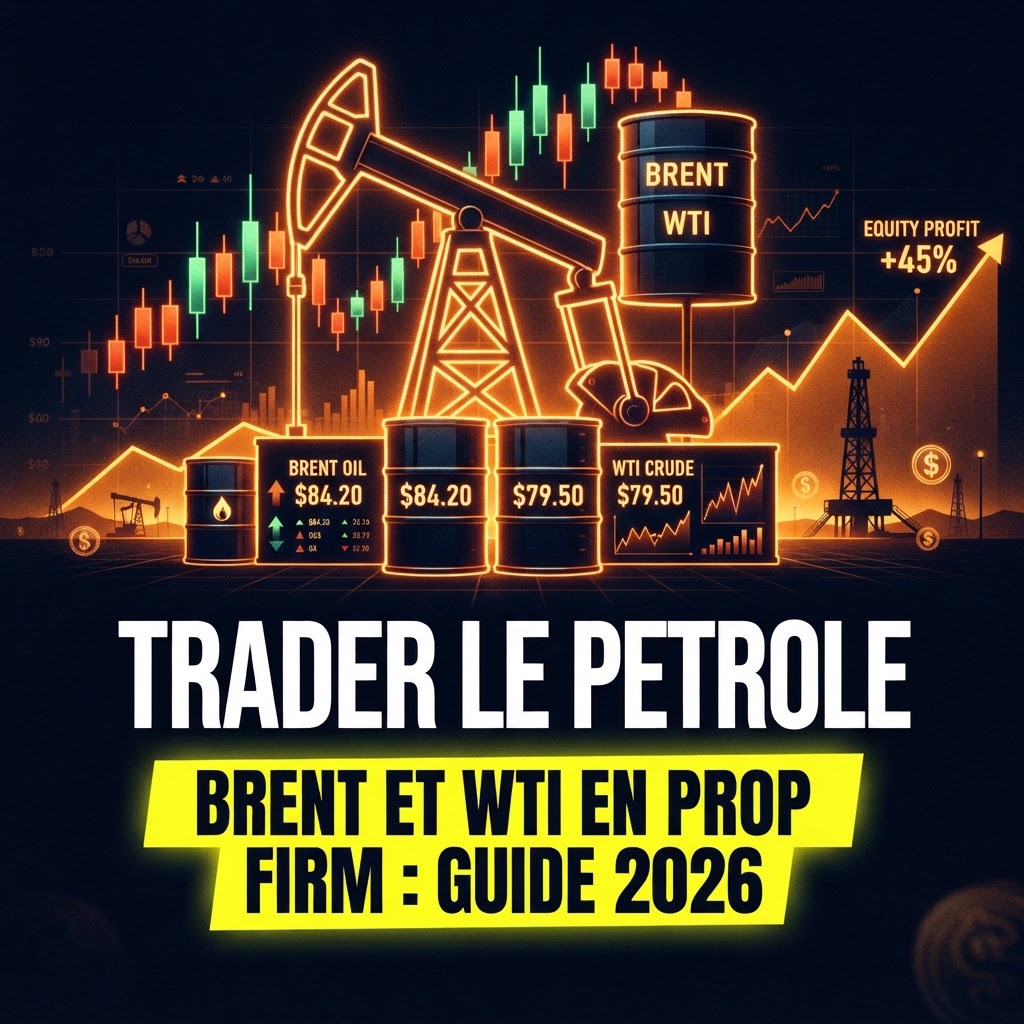 Trader le pétrole (Brent/WTI) en prop firm : guide complet 2026